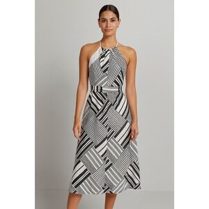 Lauren Ralph Lauren Dress 14 Rope Neck Tie Chic Classic Career Cocktail